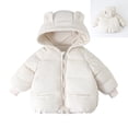 thumbnail image 1 of Toddler Boys Winter Coats Boys Puffer Jacket Full-Zip Long Sleeve Soft Jacket Outwear Bear Hooded Down Jacket 12-18 Months Winter Coats for Girls, 1 of 5
