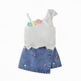 thumbnail image 1 of Toddler Boys and Girls 2 Piece Outfits Cotton Tank Top and Shorts Summer Sports Tracksuit,Athletic White 18-24 Months, 1 of 7