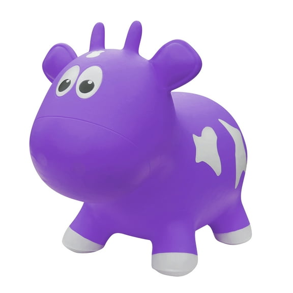 Toddler Boys and Girls Farm Hopper Bounce Toy, Purple Cow