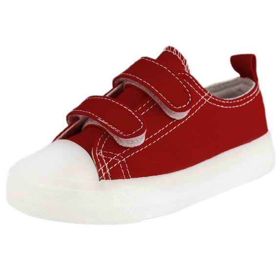 Toddler Boys and Girls Low Top Canvas Adjustable Strap Sneakers