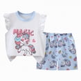 thumbnail image 1 of Toddler Boys and Girls Tank Top and Shorts Cotton 2 Piece Athletic Outfit Blue 3-4 Years, 1 of 4