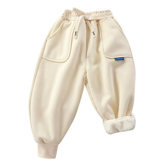 Toddler Boys and Girls' Winter-Warm Corduroy Jogger Pants: Soft, Lined, and Perfect for Cold Days
