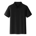 thumbnail image 1 of Toddler Boys's Tee Shirts, Summer Short Sleeve Shirt With Pocket Button Closure Lapel Comfortable & Soft Kids' Tops Loose Fitting Tee Shirt Top ,L, 1 of 5
