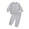 thumbnail image 1 of Toddler Boysspring and Autumn Fashion Crew Neck, Long Sleeves and Trousers Hoodie Suit Girls Solid Color Sports Suit Two-Piece Set 2-11Y, 1 of 5
