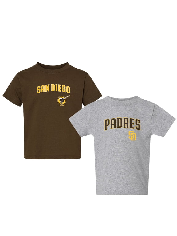 Toddler Brown/Gray San Diego Padres Logo 2-Pack T-Shirt Set