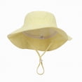thumbnail image 1 of Toddler Bucket Hat Solid Cap Boys Hat Baby Sun Hat Kids Beach Hats Wide Brim Outdoor Play For Boy And Girl Gibobby,M,Yellow, 1 of 4