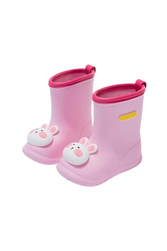 Toddler Bunny Rain Boots Kids Boys Girls Waterproof Lightweight Boots