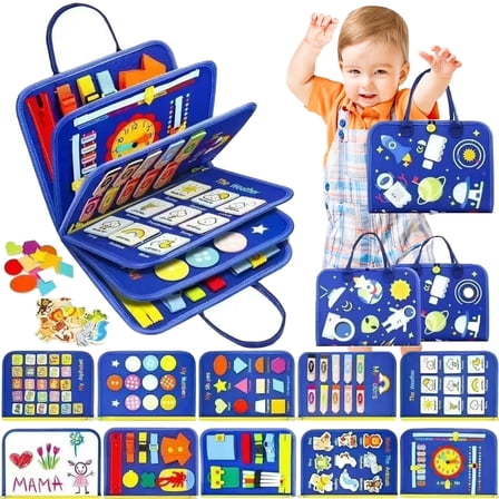 Toddler Busy Board,Busy Book for 1-4 Year Old,Toddler Toy for Birthday Gift Girl & Boy