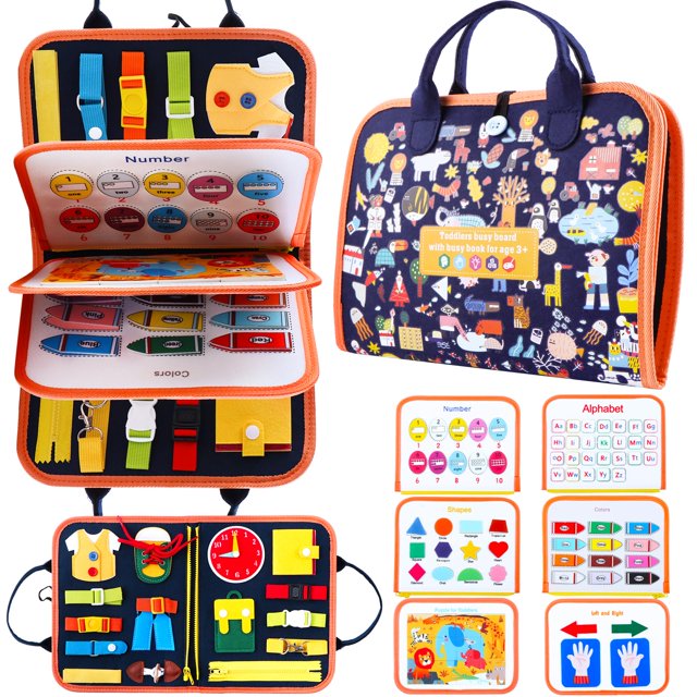 Toddler Busy Board Montessori DHF10 Toys for 1 2 3 4 5 Year Old Boys