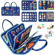 Toddler Busy Board, Montessori Sensory Toys for age 1 2 3 4 , Toddler Travel Toys, Educational Learning Activities Board for Fine Motor Skills, Gift for Toddlers