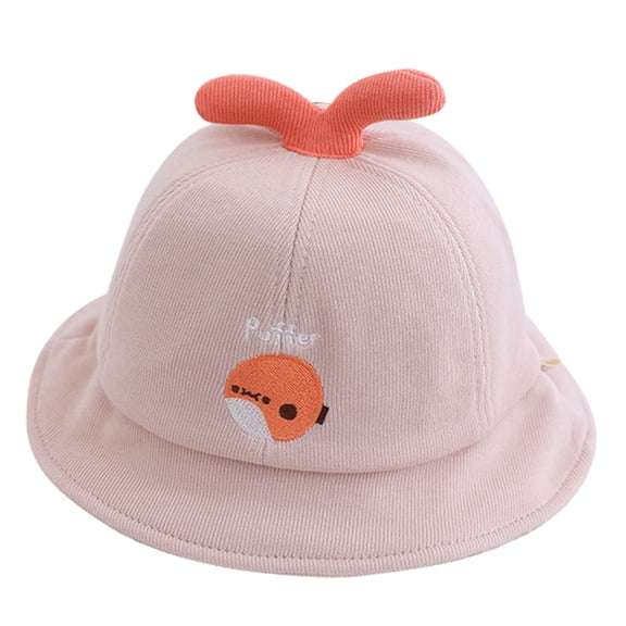 Toddler Cap,Bucket Hat, Cartoon Design Breathable Unisex Toddler Cotton Fisherman Cap Baby Boy Girl
