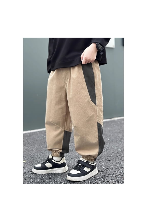 Toddler Cargo Pants Color Block Cargo Pants Jogger Baggy Cargo Pants Boys Casual Pants Boys Pull on Pants Boys Clothes Size 3-4 Years