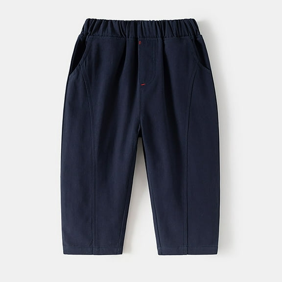 Toddler Cargo Pants for Boys Joggers Stretch Elastic Waist with Pocket Classic Fit Sweat Pants for Boys Casual Size 12-18 Months Boys Pants