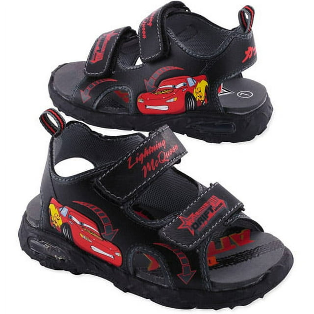 Toddler Cars Synthetic Sandal Shoe Blk