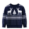 thumbnail image 1 of Toddler Cartoon Pullover Knit Sweater Reindeer Boys Year Fall Winter Knitwear, 1 of 4