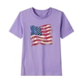 thumbnail image 1 of Toddler Casual American Flag Tshirts Cotton Tee Shirts 4th of July Patriotic Graphic Tees Summer Cute T-Shirts Purple， 3 Years, 1 of 5