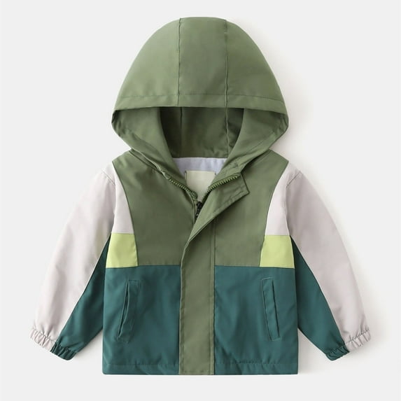 Toddler Casual Jacket for Girls Long Sleeve Zip Up Hoodie Jackets For Boys Lightweight Thermal Windproof Jacket Outwear Girls Clothes 1-2 Years