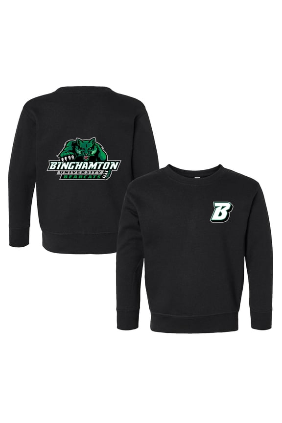 Toddler Chad & Jake Black Binghamton Bearcats Logo Pullover Sweatshirt