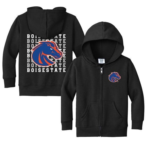 Toddler Chad & Jake Black Boise State Broncos Full-Zip Retro Hoodie