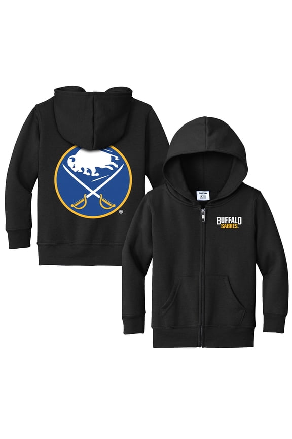Toddler Chad & Jake Black Buffalo Sabres Logo Full-Zip Hoodie Jacket