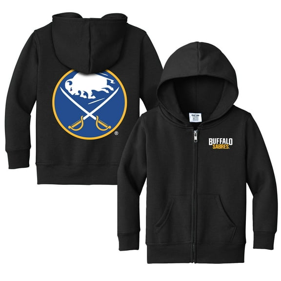 Toddler Chad & Jake Black Buffalo Sabres Logo Full-Zip Hoodie Jacket