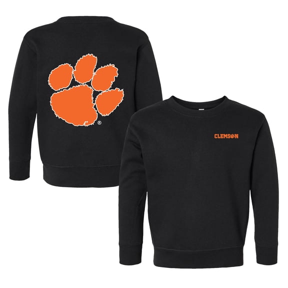 Toddler Chad & Jake Black Clemson Tigers Logo Pullover Sweatshirt