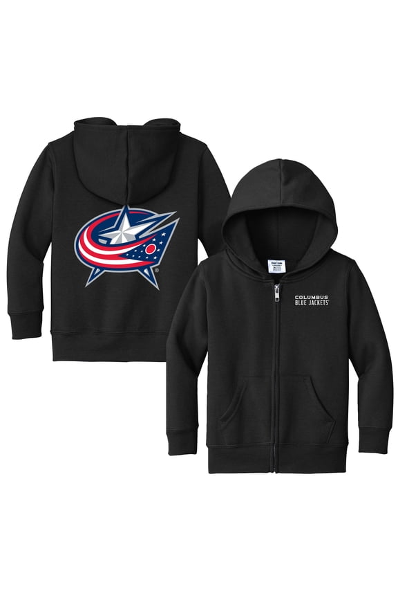 Toddler Chad & Jake Black Columbus Blue Jackets Logo Full-Zip Hoodie Jacket