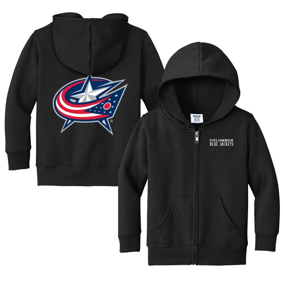Toddler Chad & Jake Black Columbus Blue Jackets Logo Full-Zip Hoodie Jacket