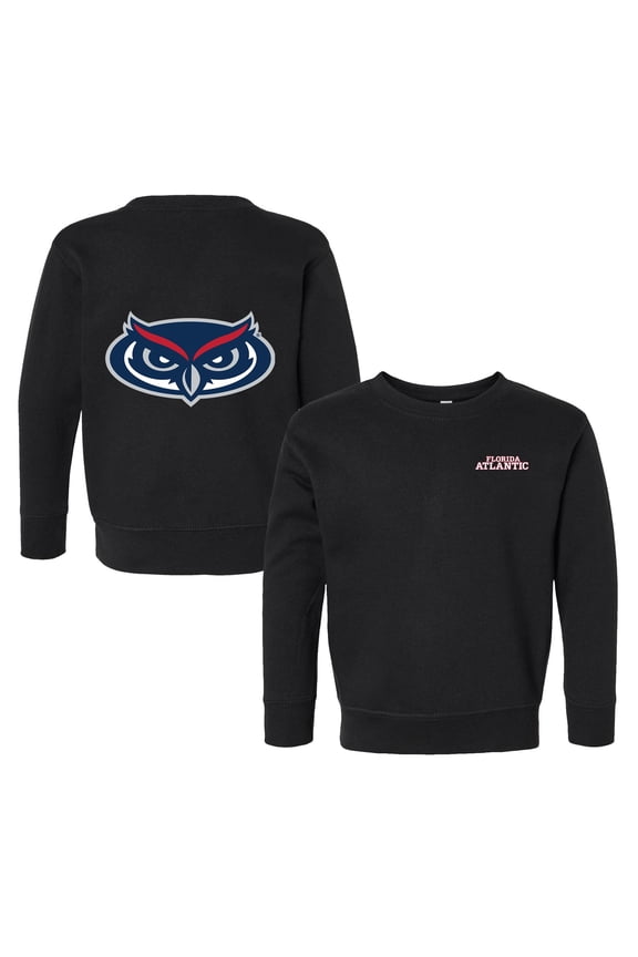 Toddler Chad & Jake Black Florida Atlantic Owls Logo Pullover Sweatshirt