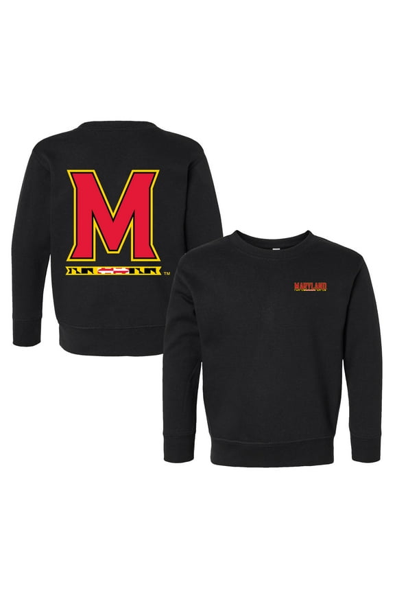 Toddler Chad & Jake Black Maryland Terrapins Logo Pullover Sweatshirt