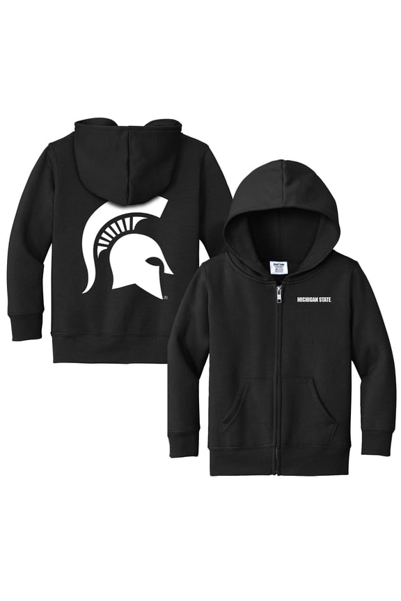 Toddler Chad & Jake  Black Michigan State Spartans Logo Full-Zip Hoodie Jacket