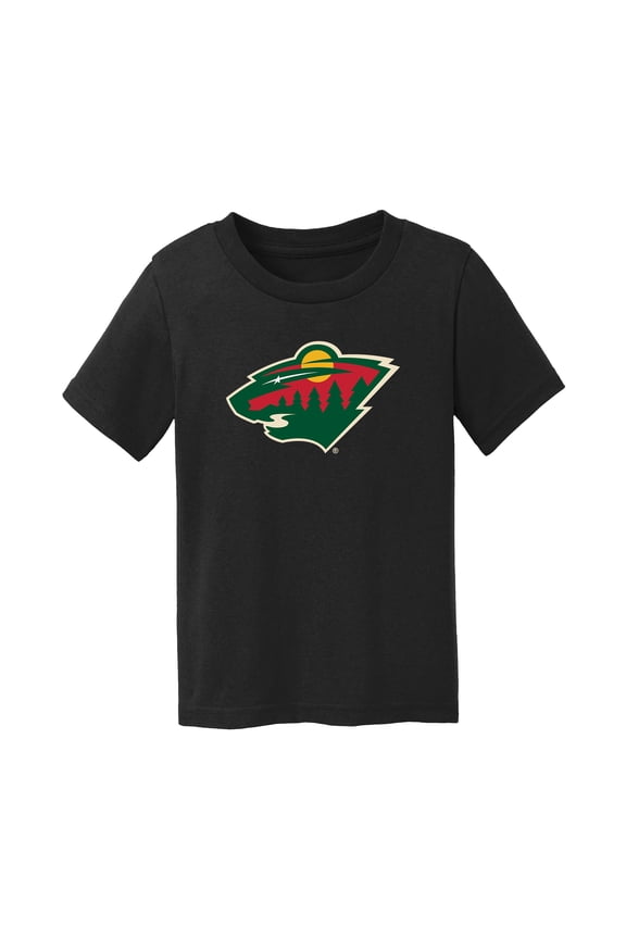 Toddler Chad & Jake Black Minnesota Wild Primary Logo T-Shirt