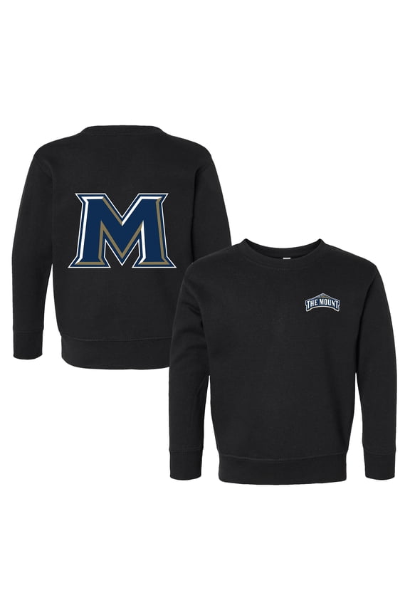 Toddler Chad & Jake Black Mount St. Mary's Mountaineers Logo Pullover Sweatshirt