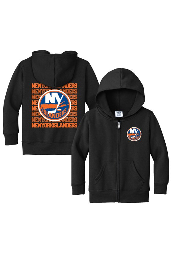 Toddler Chad & Jake Black New York Islanders Full-Zip Retro Hoodie