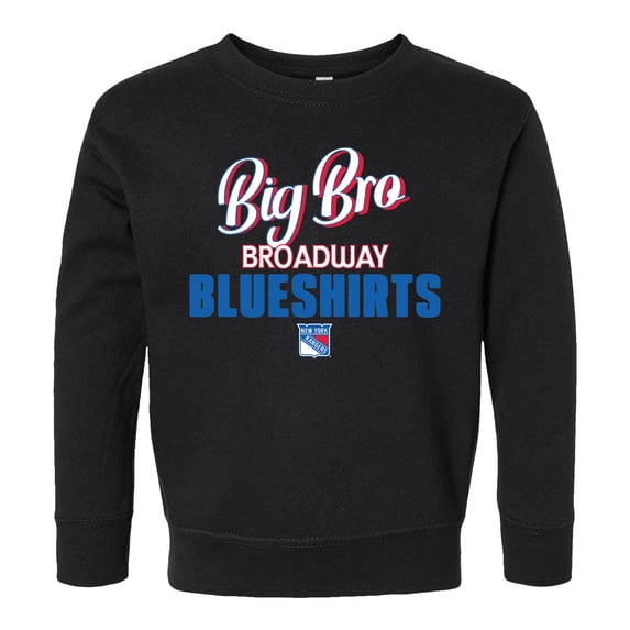 Toddler Chad & Jake Black New York Rangers Big Bro Sweatshirt