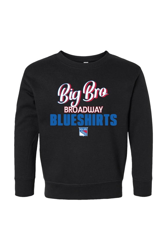 Toddler Chad & Jake Black New York Rangers Big Bro Sweatshirt