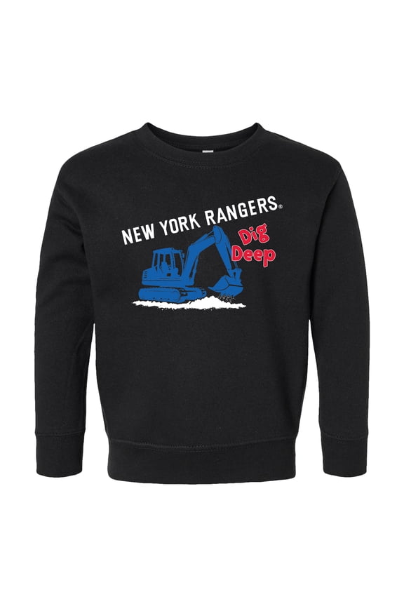 Toddler Chad & Jake Black New York Rangers Digger Sweatshirt