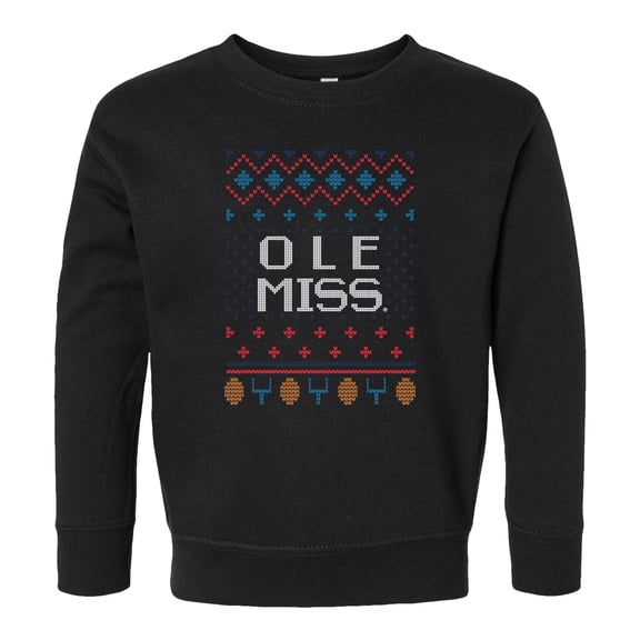 Toddler Chad & Jake Black Ole Miss Rebels Christmas Sweatshirt
