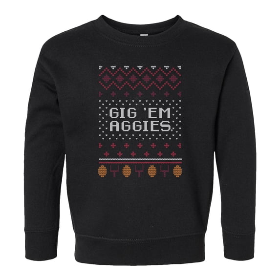 Toddler Chad & Jake Black Texas A&M Aggies Christmas Sweatshirt