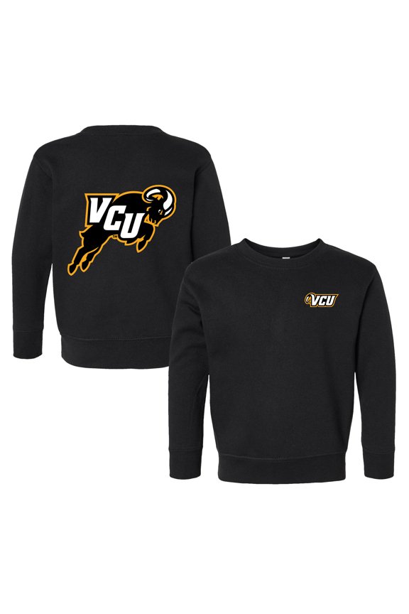 Toddler Chad & Jake Black VCU Rams Primary Logo Pullover Sweatshirt