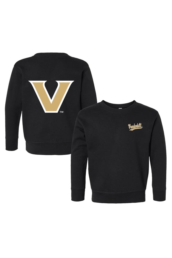 Toddler Chad & Jake Black Vanderbilt Commodores Logo Pullover Sweatshirt