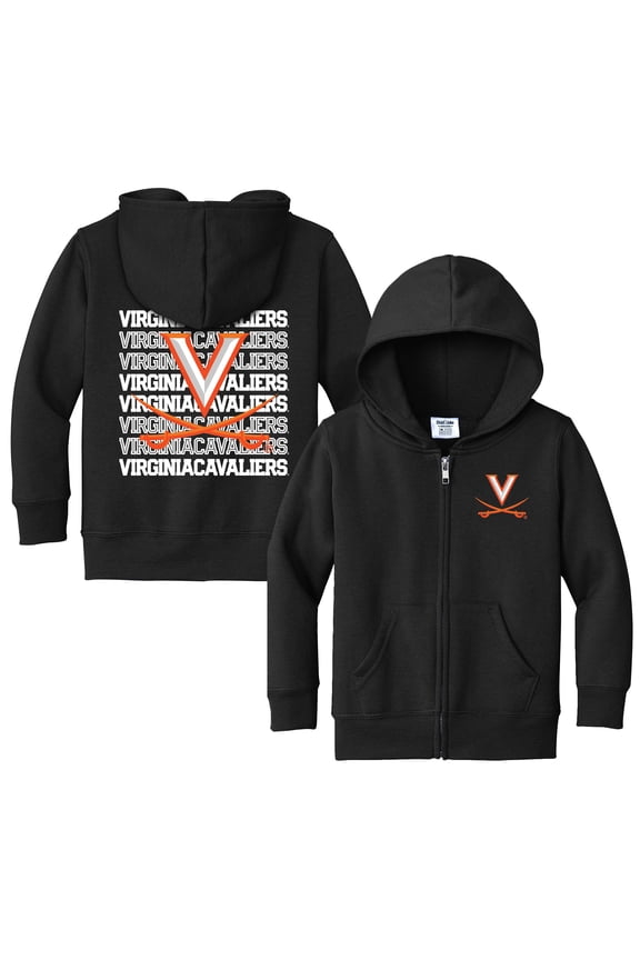 Toddler Chad & Jake Black Virginia Cavaliers Retro Full-Zip Hoodie