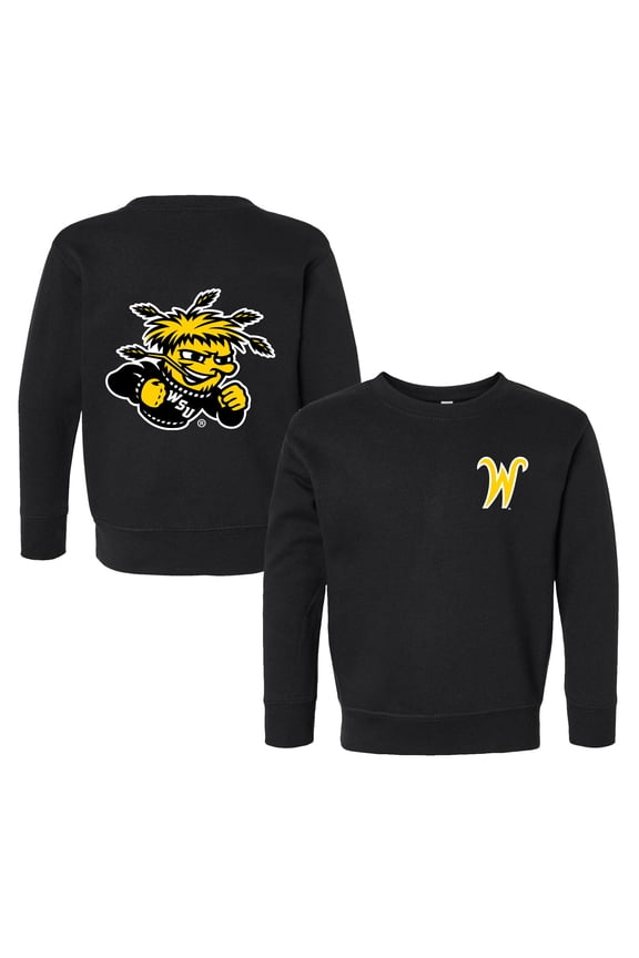 Toddler Chad & Jake Black Wichita State Shockers Logo Pullover Sweatshirt