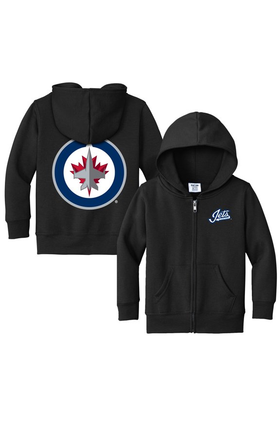 Toddler Chad & Jake Black Winnipeg Jets Logo Full-Zip Hoodie Jacket