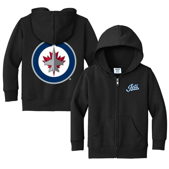 Toddler Chad & Jake Black Winnipeg Jets Logo Full-Zip Hoodie Jacket
