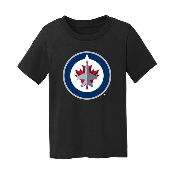 Toddler Chad & Jake Black Winnipeg Jets Primary Logo T-Shirt