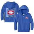 thumbnail image 1 of Toddler Chad & Jake Blue Montreal Canadiens Full-Zip Retro Sweatshirt, 1 of 1