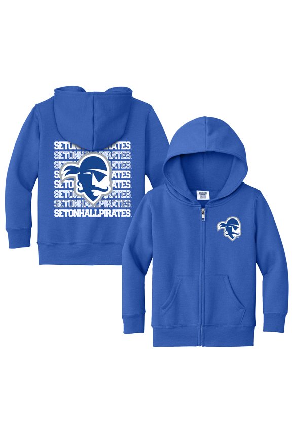 Toddler Chad & Jake Blue Seton Hall Pirates Retro Full-Zip Hoodie