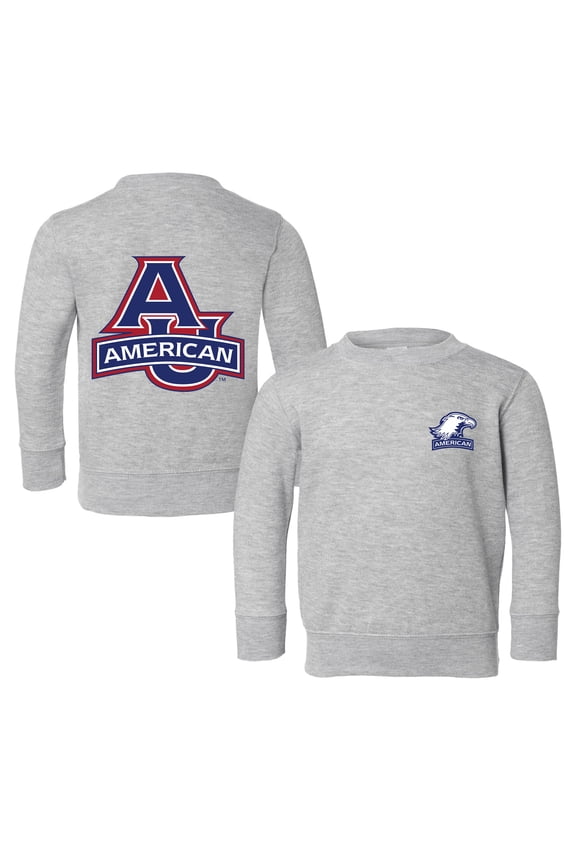 Toddler Chad & Jake Heather Gray American University Eagles Logo Pullover Sweatshirt