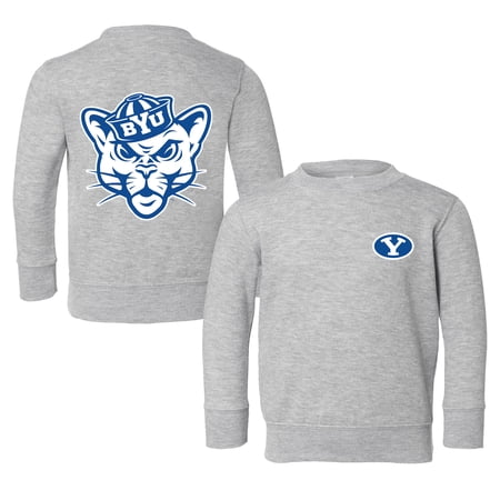 Toddler Chad & Jake Heather Gray BYU Cougars Logo Pullover Sweatshirt